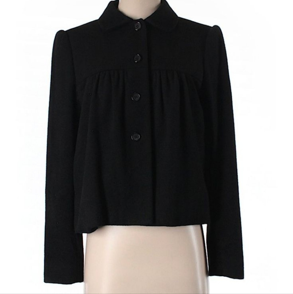 Wool Blend Button Front Jacket - Picture 10 of 10